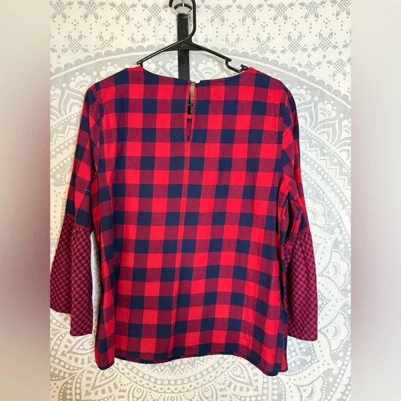 NIRVANA Red and Black Plaid Shirt DIY One Of A Kind! - Picture 2 of 4
